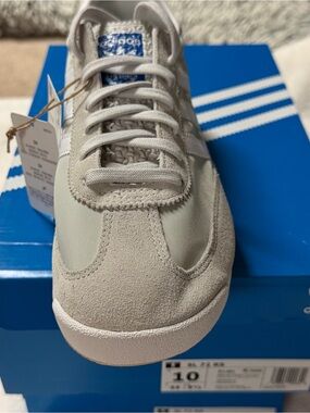 adidas Men’s Low-Profile Suede & Textile Sneakers - Light Stone/Blue